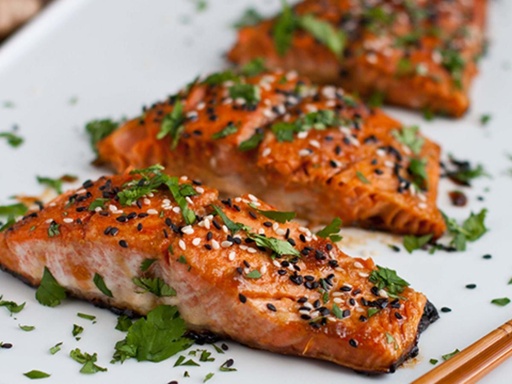 Honey Glazed Salted Salmon